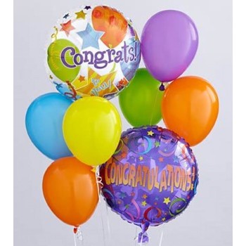 Μπαλόνια Congratulation Foil 18' και  Latex 12' με Ήλιον