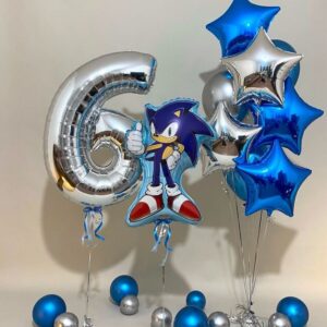 Μπουκέτο Μπαλόνια Sonic με Νούμερο - Image 1